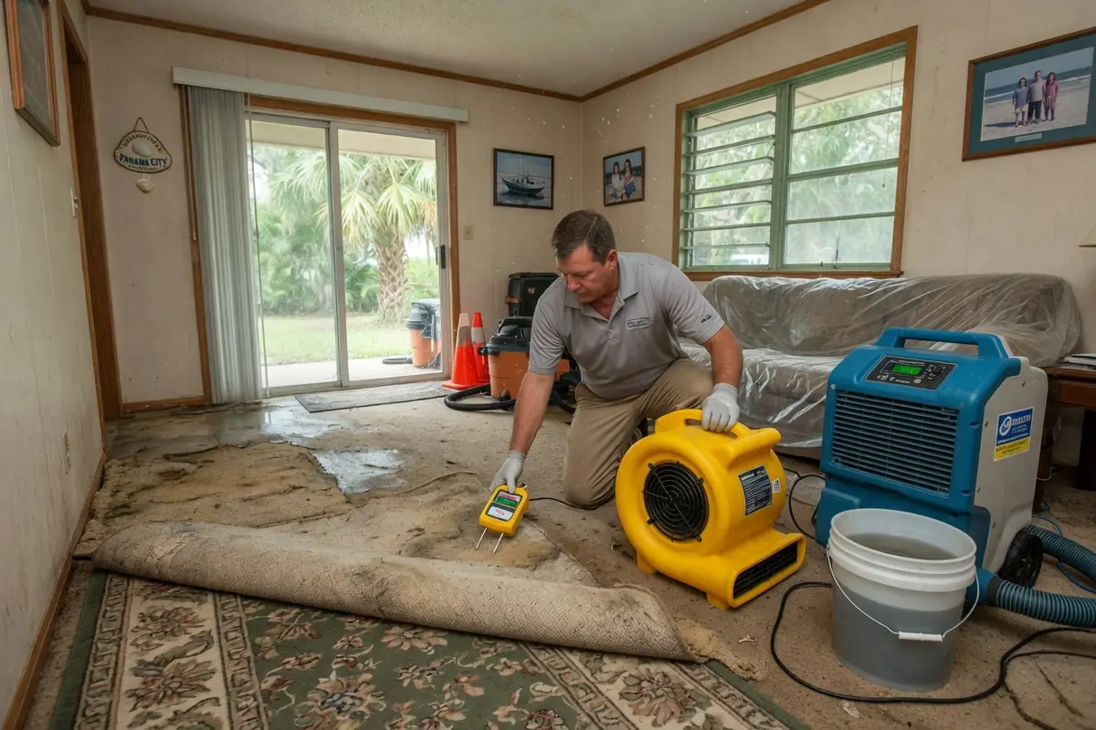 Panama City Water Damage Restoration FL, LLC crew at work